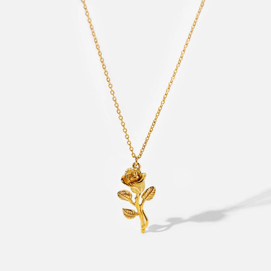 Rose love necklace 18k plated necklace